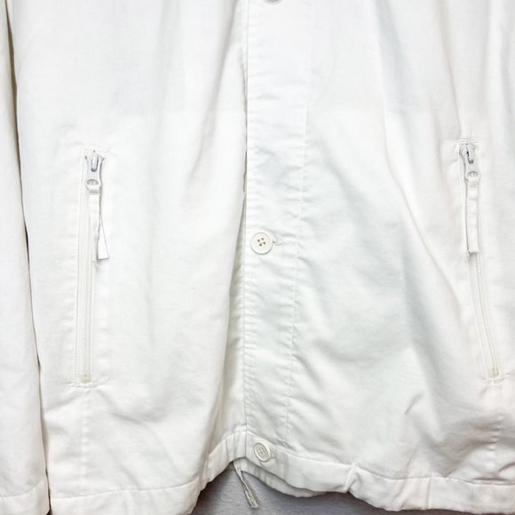 Reebok White Button Mesh Breathable Lightweight Jacket - Picture 3 of 8